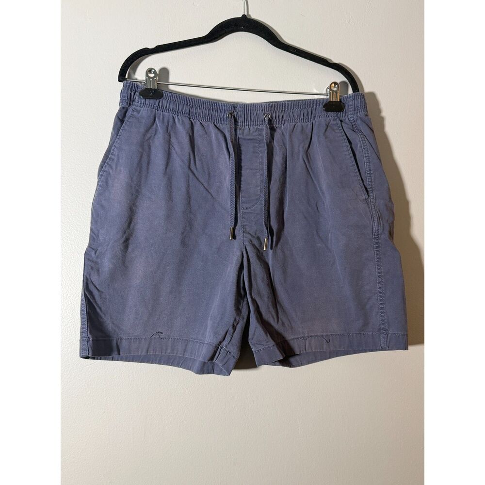 Gap Shorts Mens L Blue Elastic Waist Drawstring Casual Chino Summer Beach
